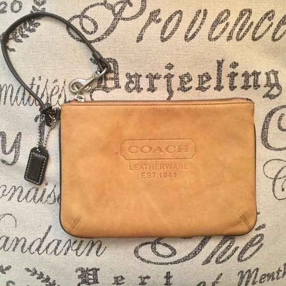 Coach Handbags - Coach tan leather wristlet